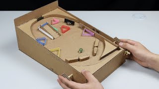 How to make a Pinball Machine with Cardboard at Home [upl. by Legra]