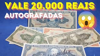 CÉDULAS AUTOGRAFADAS DO CRUZEIRO QUE VALEM 20000 MIL REAIS [upl. by Lozar]