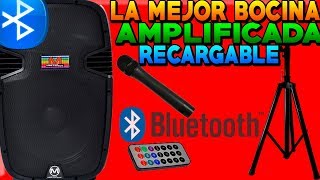 La mejor bocina amplificada usb bluetooth recargable barata [upl. by Opiuuk369]