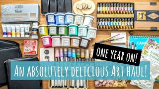 What Did I Use A Gorgeous Art Haul Reviewed After One Year Flashe Paints Watercolours Books etc [upl. by Efar]