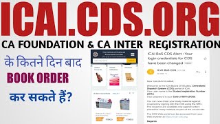 CA Foundation amp CA Inter Registration How much time does it take to get ICAI CDS Email [upl. by Lodge127]