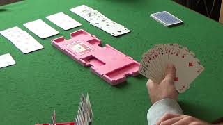 43  Full Bridge game  bidding amp card play explained  3NT [upl. by Anilem484]