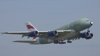 FullHD GO AROUND British AW A380800 at ToulouseTLSLFBO [upl. by Nikoletta665]