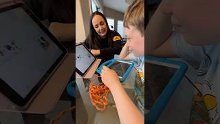 nonspeaking autistic 13yo reading using an app autism aac aacdevice speechtherapy slp asd [upl. by Daniele]