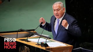 WATCH Israeli Prime Minister Benjamin Netanyahu addresses the 2023 United Nations General Assembly [upl. by Gambell]