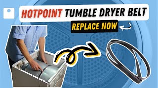 How to replace tumble dryer belt Hotpoint Indesit Ariston Creda Proline etc [upl. by Kenon]