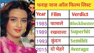 Farah Naaz  1986–2015  all movies name list ll Farah naaz all film name list in Hindi ll [upl. by Lokkin263]