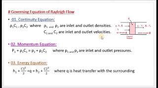 Governing Equations of Rayleigh Flow  M203  GDampJP in Tamil [upl. by Nilhsa]