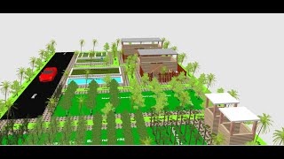 Half of acre 1000m2  25m  40m Integrated Farming System IFS Small Garden Plan Design Layout [upl. by Esilana]