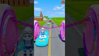 Incredible Cars amp An Epic Challenge Giant Bollards Sprite and the Massive Chain Trap  BeamNGdrive [upl. by Oicirtap]