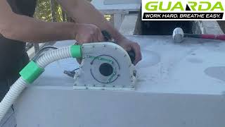 Guarda Systems  Superior Silica Dust Suppression cutting Engineered Stone [upl. by Codee490]