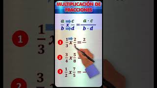 MULTIPLICACIÓN DE FRACCIONES homogéneas – MULTIPLICACIÓN DE FRACCIONES heterogéneas multiplicacion [upl. by Yras]