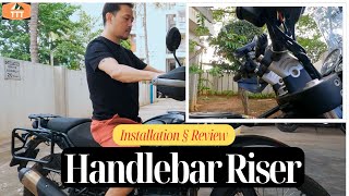 Himalayan Handlebar Riser Installation RE Himalayan  Is It Worth Upgrading [upl. by Morville]