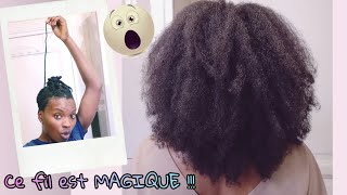 🇨🇮21• TRESSES AU FIL ANANGO  comment étirer ses cheveux crépus sans chaleur  Valèh Té [upl. by Etrem]