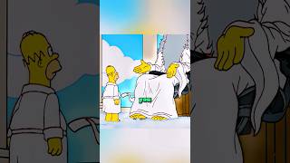 Homer Meets God Face to Face simpsons shorts [upl. by Shriner549]