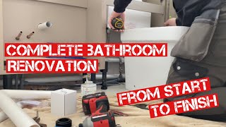 BATHROOM REMODEL COMPLETE from START TO FINISH Amazing Result [upl. by Haletky487]