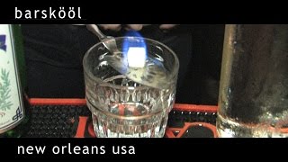 How to make a traditional absinthe  new orleans  barskool cocktail recipe [upl. by Atiuqaj]