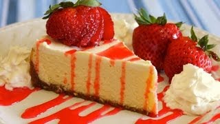 How to Make Easy Creamy Homemade New York Style Cheesecake  No Fuss Recipe  Click for Ingredients [upl. by Llerrat]