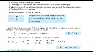 Système poulie courroie étude analytique [upl. by Sone959]