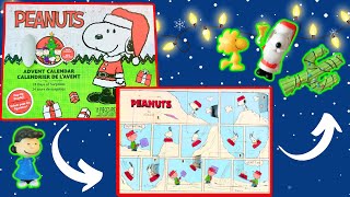 Unbox PEANUTS Charlie Brown Toys Snoopy Christmas Advent Calendar  24 Surprises charliebrown [upl. by Winnah]