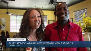 Baileys Seafood and Grill hosts Creswell Middle students [upl. by Aia]