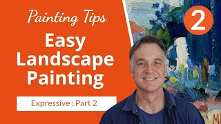 EXPRESSIVE Landscape Painting Beginner Part 2 [upl. by Alrac]