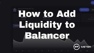 How to Add Liquidity on Balancer [upl. by Matronna]