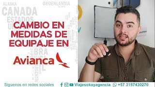 AVIANCA  Cambios en Medidas de Equipaje de Mano [upl. by Ellesij]