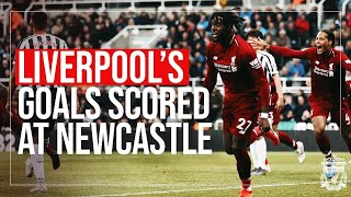 BEST LIVERPOOL GOALS SCORED AT NEWCASTLE  Origi winner Gerrard freekick Coutinho screamer [upl. by Catlee]