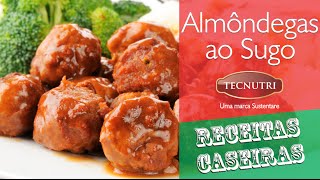 Receitas Caseiras Tecnutri  Almôndegas ao Sugo [upl. by Thesda528]