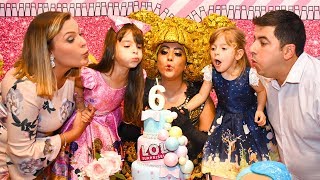 LAURINHA EM SUA FESTA DE ANIVERSÁRIO DE 6 ANOS COMPLETO 🎂 6 th HAPPY BIRTHDAY LAURINHA E HELENA [upl. by Yelyab]