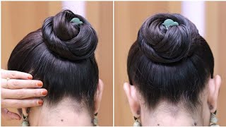 Oily Hair Clutcher Juda Hairstyle For Daily Wear  Easy Bun Hairstyle By Self  Clutcher hairstyles [upl. by Aaronson668]