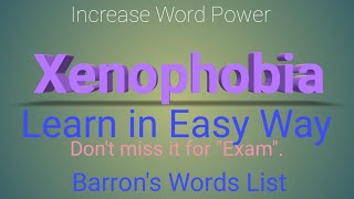 Xenophobia  Definition and meaning  Examples  Synonyms  Antonyms  Images  Youtube Videos [upl. by Niamjneb]