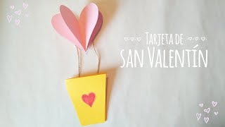 Tarjeta de San Valentín un globo de corazones  Manualidades para peques [upl. by Voss]