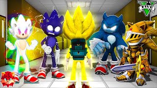 ENTRANDO en LA ESCUELA de TODAS las TRANSFORMACIONES de SONIC LA PELICULA en GTA 5 [upl. by Toby]