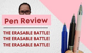 Pen Review  Erasable pen  The erasable battle [upl. by Ezirtaeb]