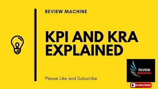 KRA amp KPI Explained  KPIs of Store Manager [upl. by Lirbij]