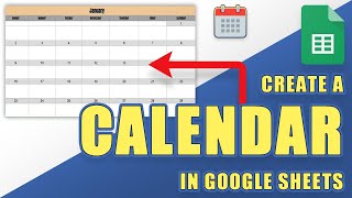 TUTORIAL Create a Printable Monthly 2022 CALENDAR in Google Sheets Easy [upl. by Ogg122]