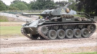 M24 Chaffee Light Tank running and demonstrating turret traverse at TANKFEST 2024 [upl. by Arihppas]