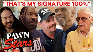 Pawn Stars CELEBRITY SIGNATURE BONANZA Booker T Stan Lee amp More [upl. by Doniv742]