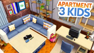 Small Apartment for a Large Family  Sims 4 Speed Build [upl. by Ange766]