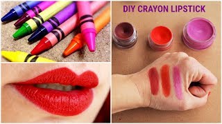 HOW TO MAKE CRAYON LIPSTICK AT HOMEDIY LIP CRAYON [upl. by Eecart]