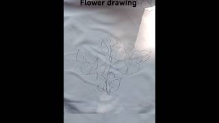 Easy flower embroidery design drawing shorts embroidery drawing flower [upl. by Junina890]