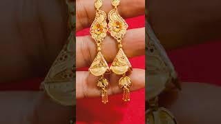 BEAUTIFUL DESIGN TOPS  DAILY USE EARRINGS  trending gold tops [upl. by Airdnassac]