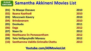 Samantha Akkineni Movies List [upl. by Soneson]