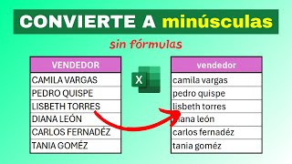 🔄CONVERTIR un texto a MINÚSCULAS en Excel sin usar FÓRMULASSuper Fácil [upl. by Retseh]