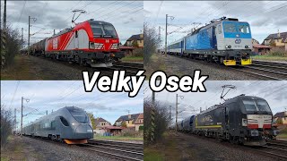 Vlaky  Trains Velký Osek trať  track 231  2112024 [upl. by Lamori]