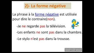 la forme négative et la forme affirmative ‐5ap 1am [upl. by Aicillyhp]