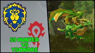 World of Warcraft The War Within  59 Hunter Twink vs Ysondre [upl. by Edy]