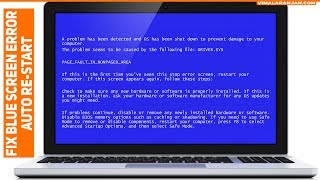 How to Fix Blue Screen Error Auto reStart  Windows 7 [upl. by Tonry]